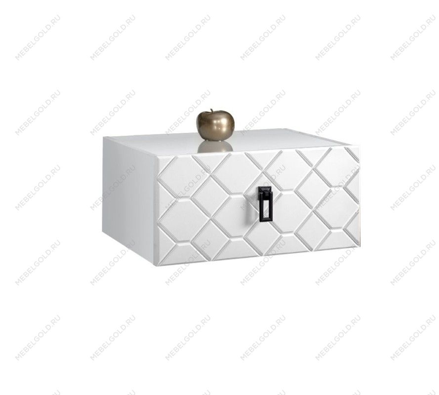 Тумба прикроватная Bogemia Fly Farfalle (Белый) (Lakobel/Черный) БМТП-1