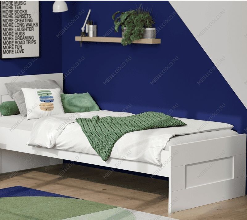 БРИМНЭС / СИРИУС кровать одинарная ИКЕА / IKEA 90х200 белая | изображение 4