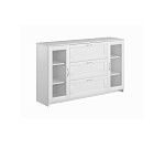 БРИМНЭС / СИРИУС тумба ИКЕА / IKEA 2 двери со стеклом и 3 ящика 156х95 белая | изображение 3