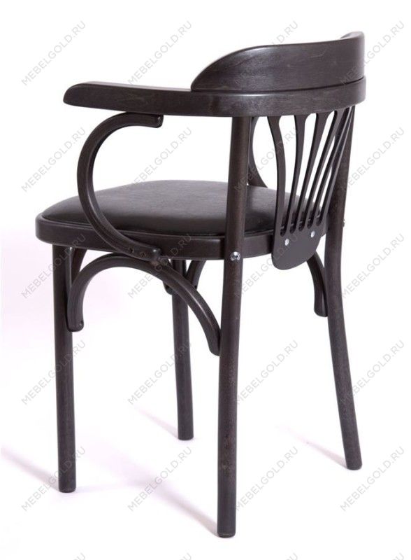 Стул Михаэль мягкий (венге, экокожа ЧЕРНАЯ) | изображение 5