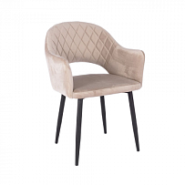 м. Римская - Стул Белладжио бежевый бархат ножки черные