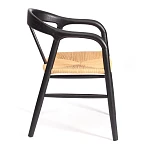 Стул VALI, дерево вяз/бечевка, черный, 50х46х77 см | изображение 1