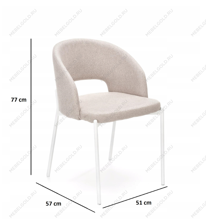 Стул кухонный Halmar K486 (бежевый/белый) | изображение 9