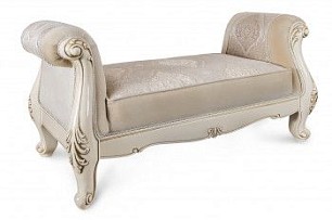 Оттоманка Джоконда с двумя подлокотниками крем глянец