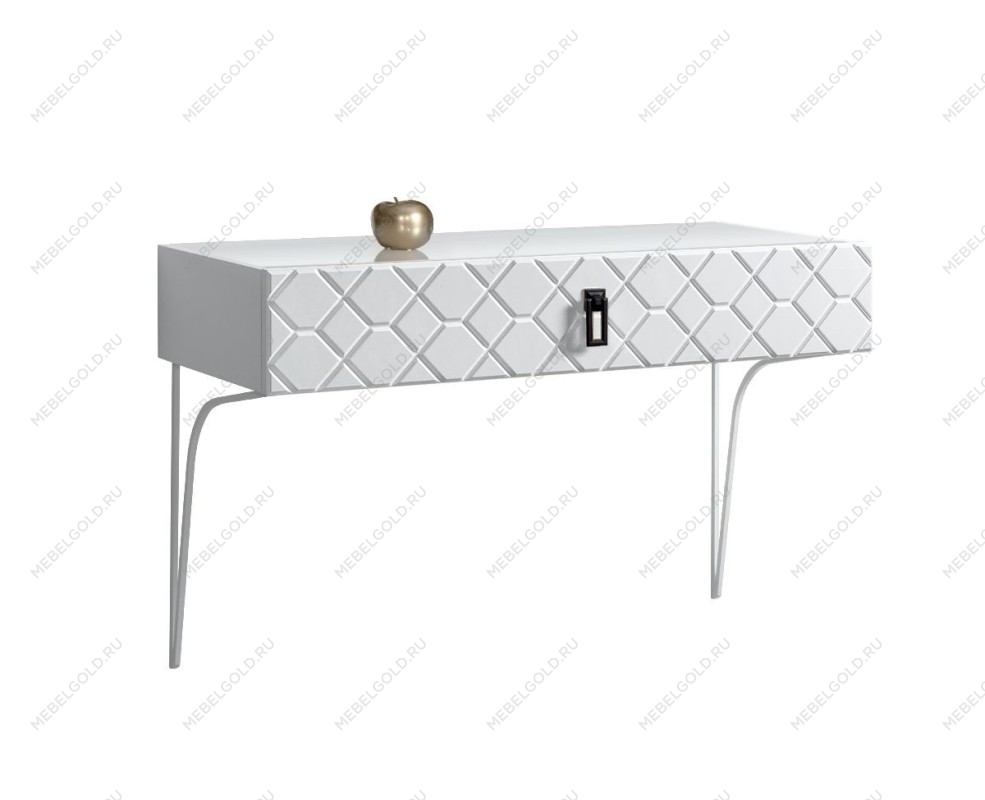 Стол туалетный (консоль) Bogemia Farfalle (Белый) (Lakobel/Черный) БМСТ-1(Fa)