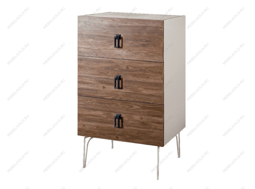 Комод Bogemia Wood Fa (Слоновая кость) (Lakobel/Черный) БМКМ-1(Wo)