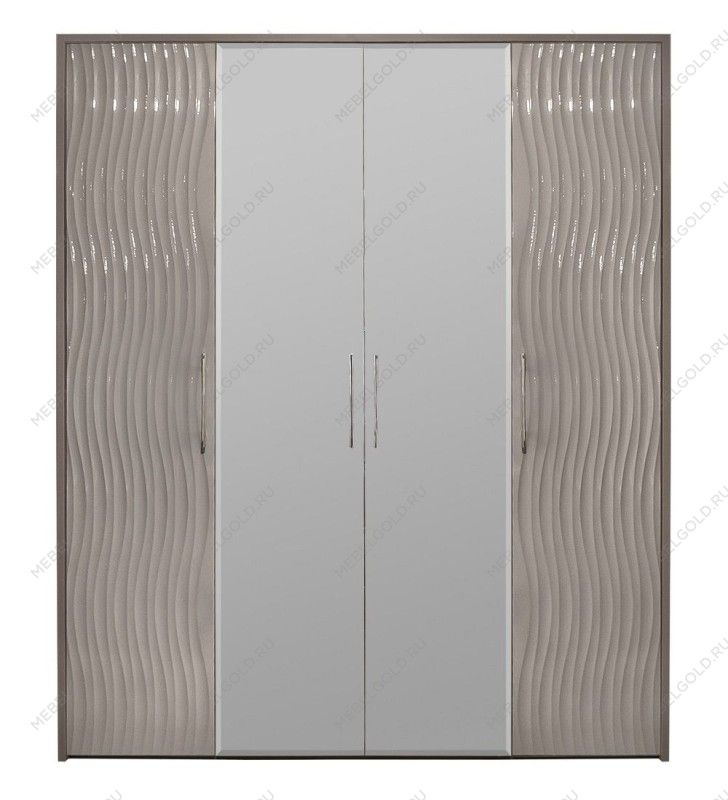 Шкаф Гравита 4-дверный серый камень глянец | изображение 1