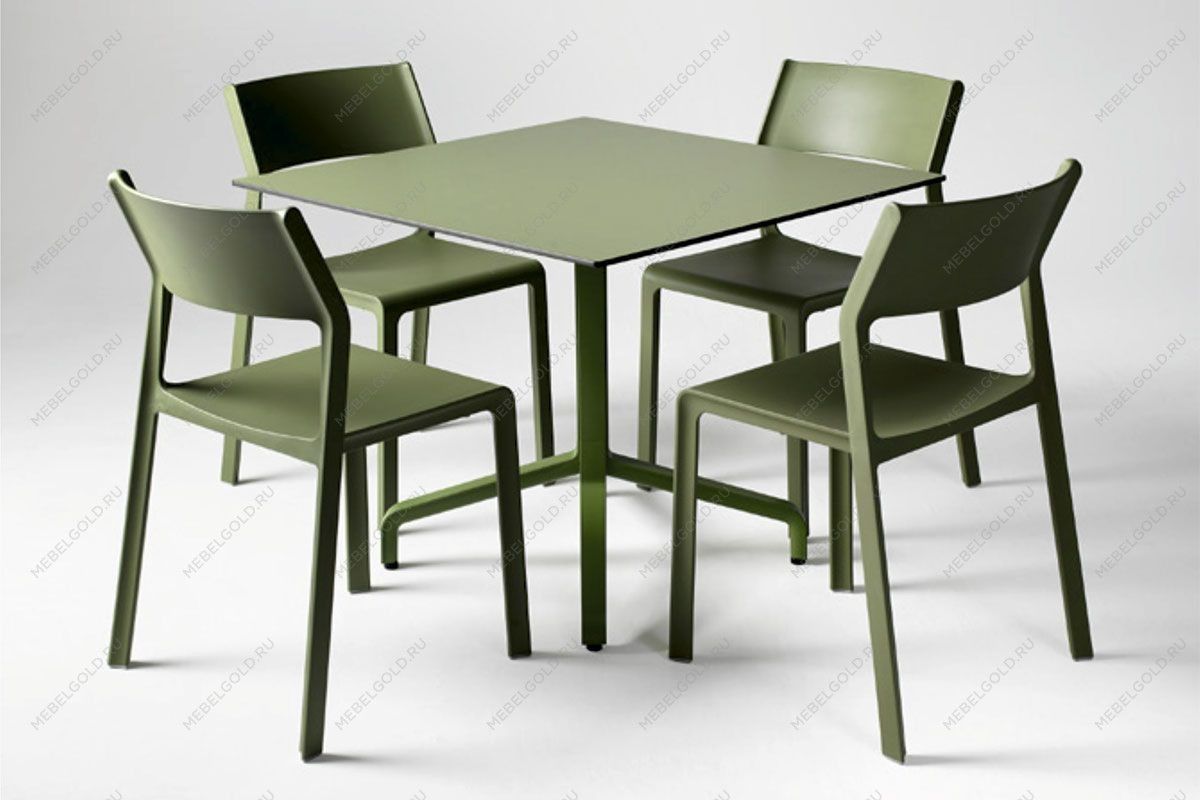 Стол складной квадратный Frasca Mini 70*70, белый (база + столешница) | изображение 10