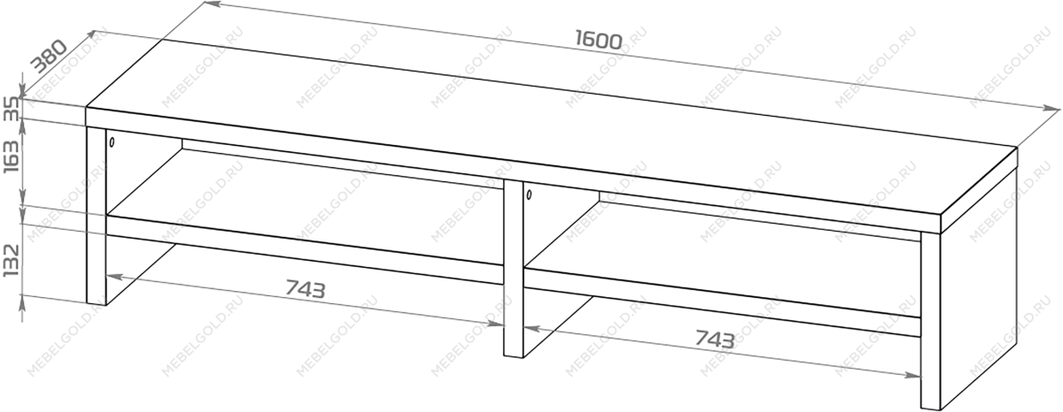 ЛАКК / ЭНКЕЛЬ ТВ-тумба ИКЕА / IKEA ТВ16, тамбурат, цвет белый | изображение 3