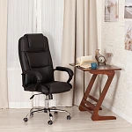 Кресло BERGAMO хром (22), кож/зам, черный, 36-6 | изображение 17