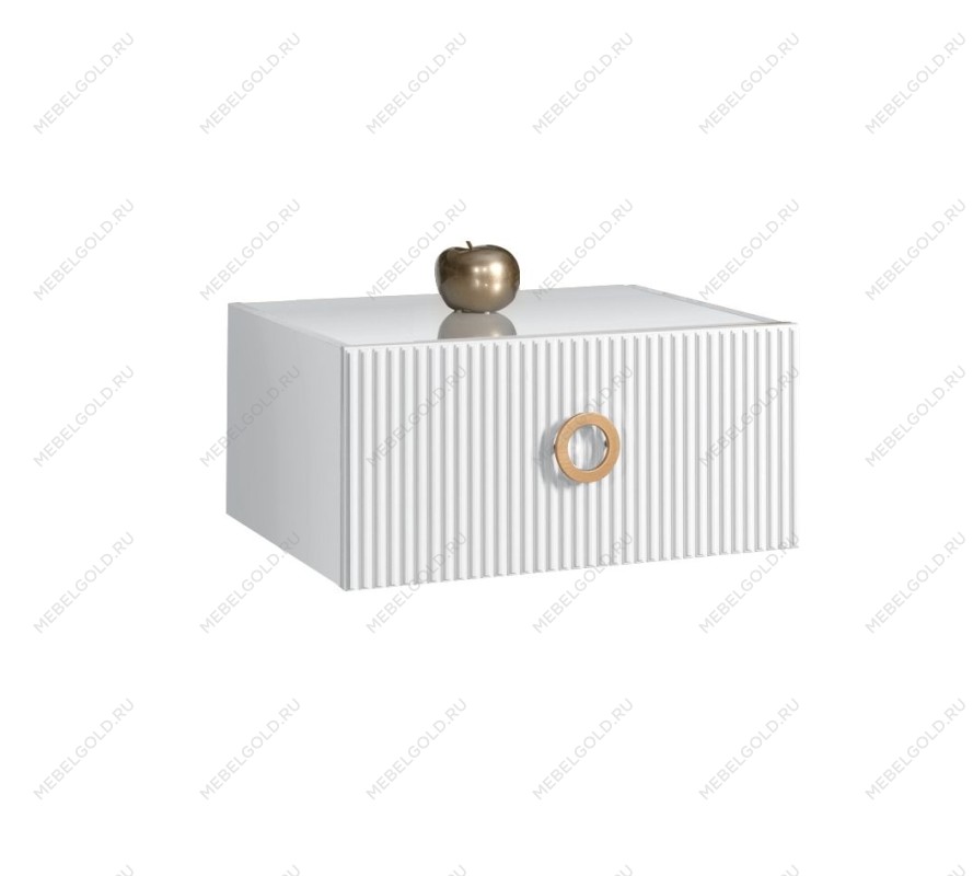 Тумба прикроватная Bogemia Fly Fillini (Белый) (Lakobel/Золото) БМТП-1