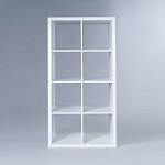 КАЛЛАКС / ФОРА Стеллаж ИКЕА / IKEA 8, прямоуголной формы с двумя рядами ячеек, тамбурат, цвет белый | изображение 2