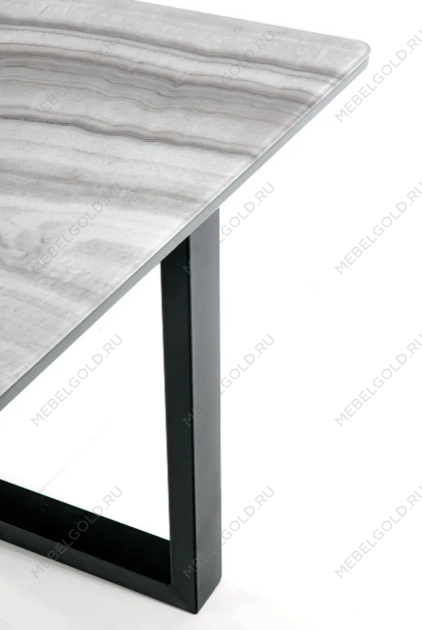 Стол обеденный Halmar MARLEY раскладной (белый мрамор/серый/черный) | изображение 7