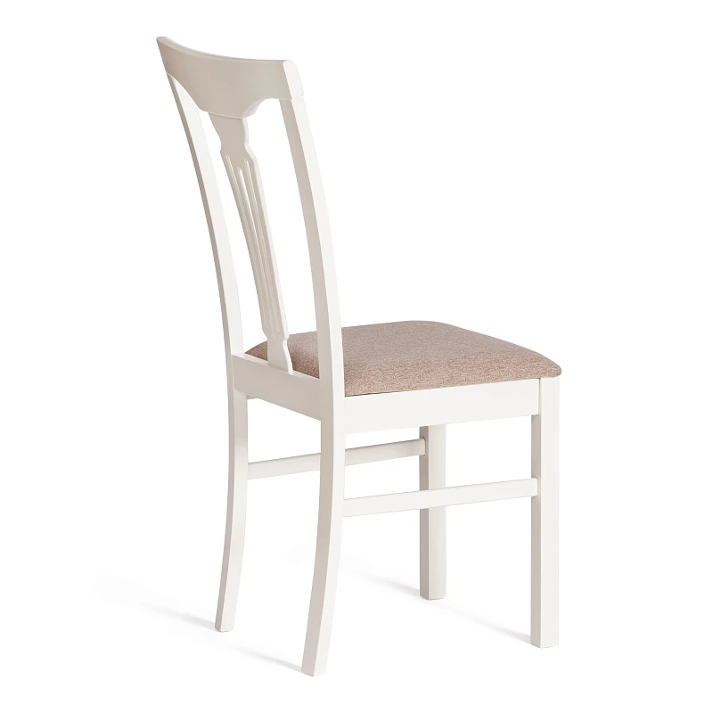 Стул - Гермес/Hermes, дерево гевея, 43х49х94см, Ivory white, ткань серая (TM-164) | изображение 2