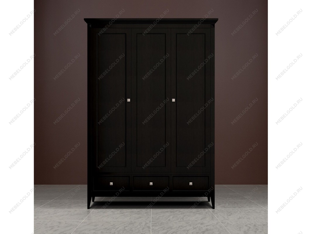 Шкаф трехстворчатый Manhattan (Черный) | изображение 2