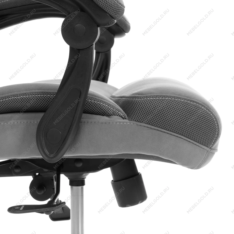 Кресло Cambridge metalBL, велюр/ткань, серый, 29/12 | изображение 10