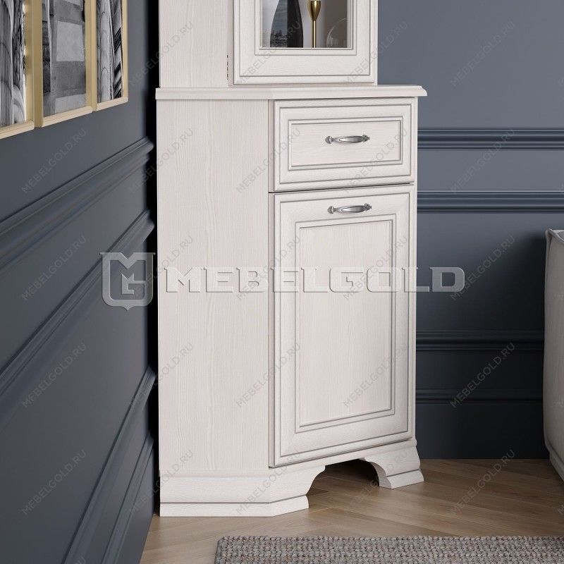 Тумба Тиффани 1D1SU угловая вудлайн кремовый | изображение 2