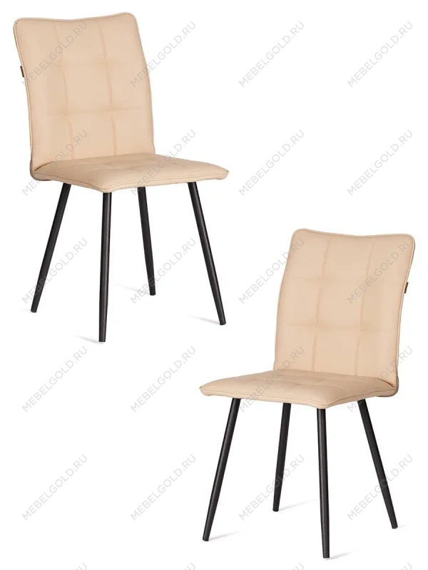 Стул обеденный Bari, LT, экокожа, бежевая, 41х55х89 см