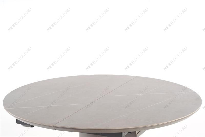 Стол обеденный Halmar MUSCAT 120 раскладной (серый мрамор/светло-серый/золотой) | изображение 1