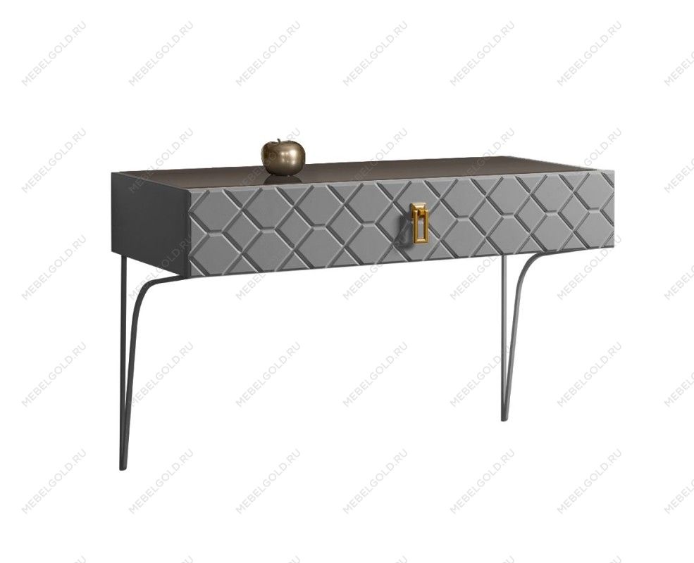 Стол туалетный (консоль) Bogemia Farfalle (Серый) (Lakobel/Золото) БМСТ-1(Fa)