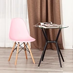 Стул CINDY (EAMES) (mod. 1801), дерево бук/металл/сиденье пластик, 45x51x82 см, Light pink (светло-розовый) | изображение 8