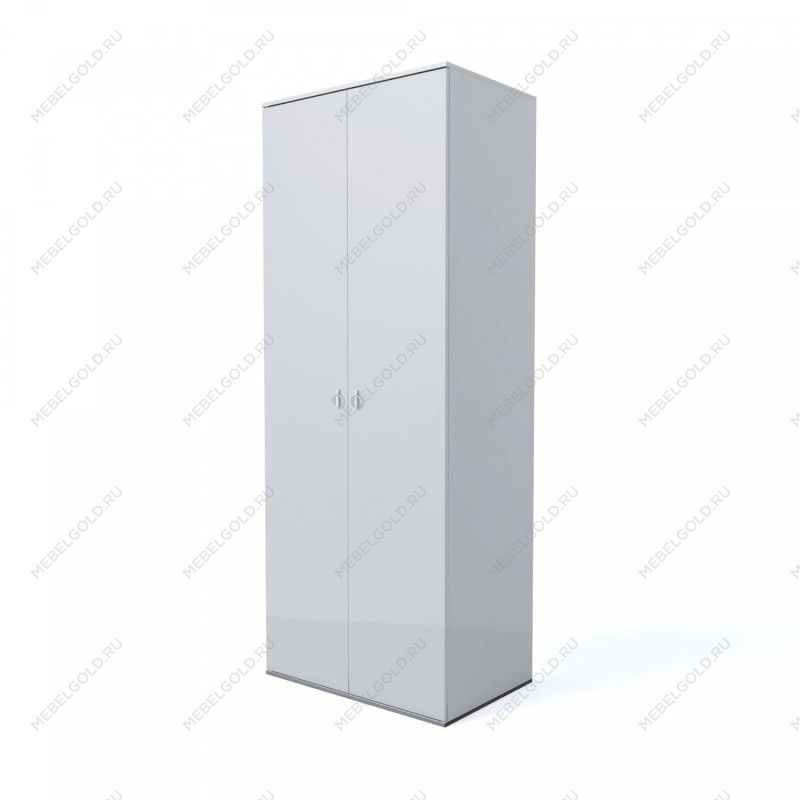 Шкаф 2-х дверный Римини (Белый/Серебро) РМШ2/2