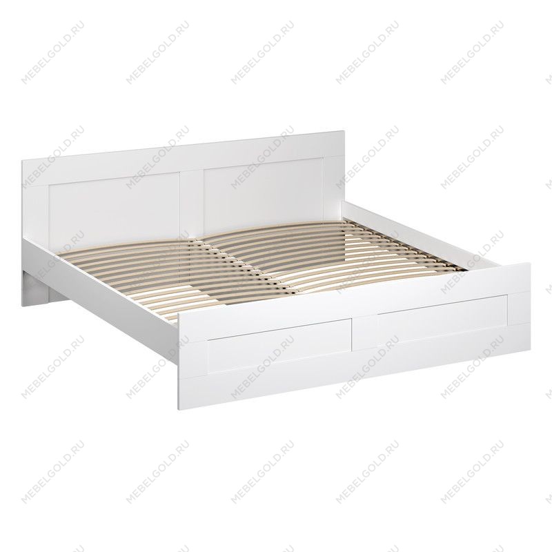 БРИМНЭС / СИРИУС кровать двойная ИКЕА / IKEA 200х200 белая