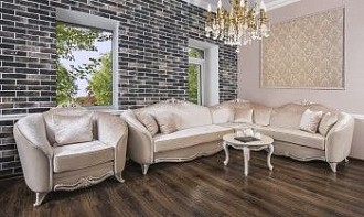 Диван Мокко угловой 2-у-1 бежевый