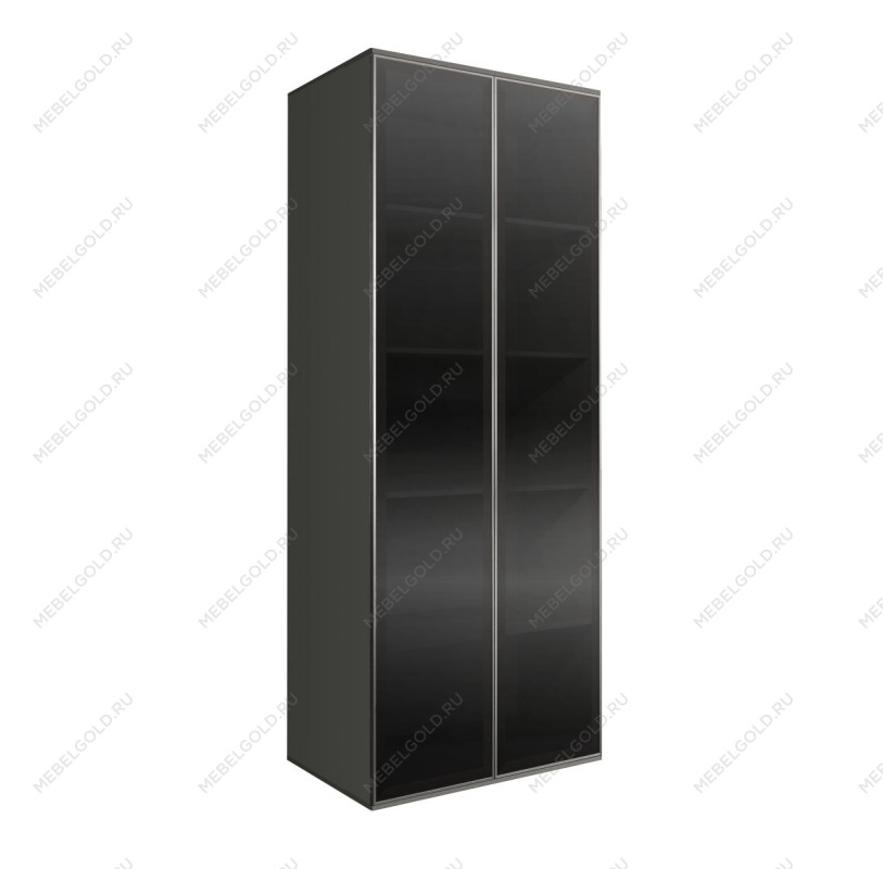 Шкаф 2-х дверный Bogemia Air (Серый/Серебро) БМШ2/2(2)