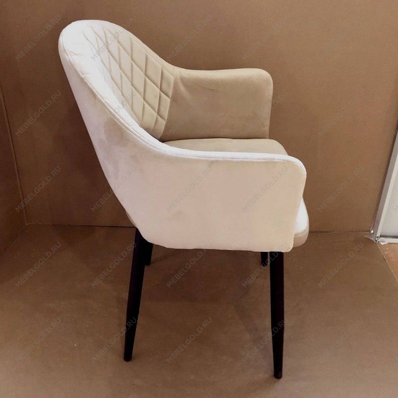 м. Римская - Стул Белладжио бежевый бархат ножки черные | изображение 8