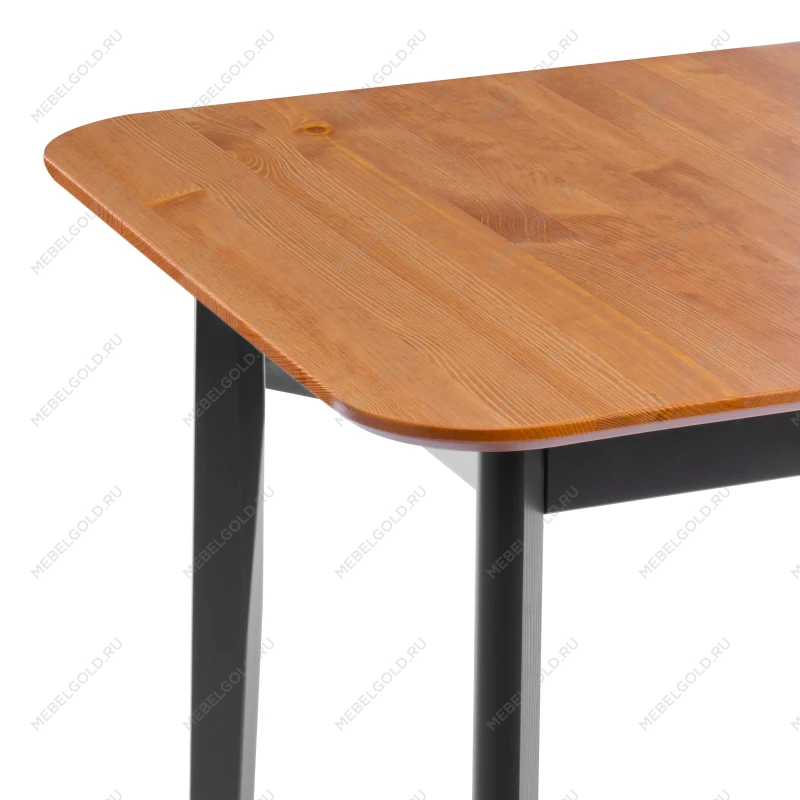 Стол Соната Люкс/Sonata Lux table, 120х75х75 см, массив сосны, антик/чёрный, 120х75х75 см | изображение 3