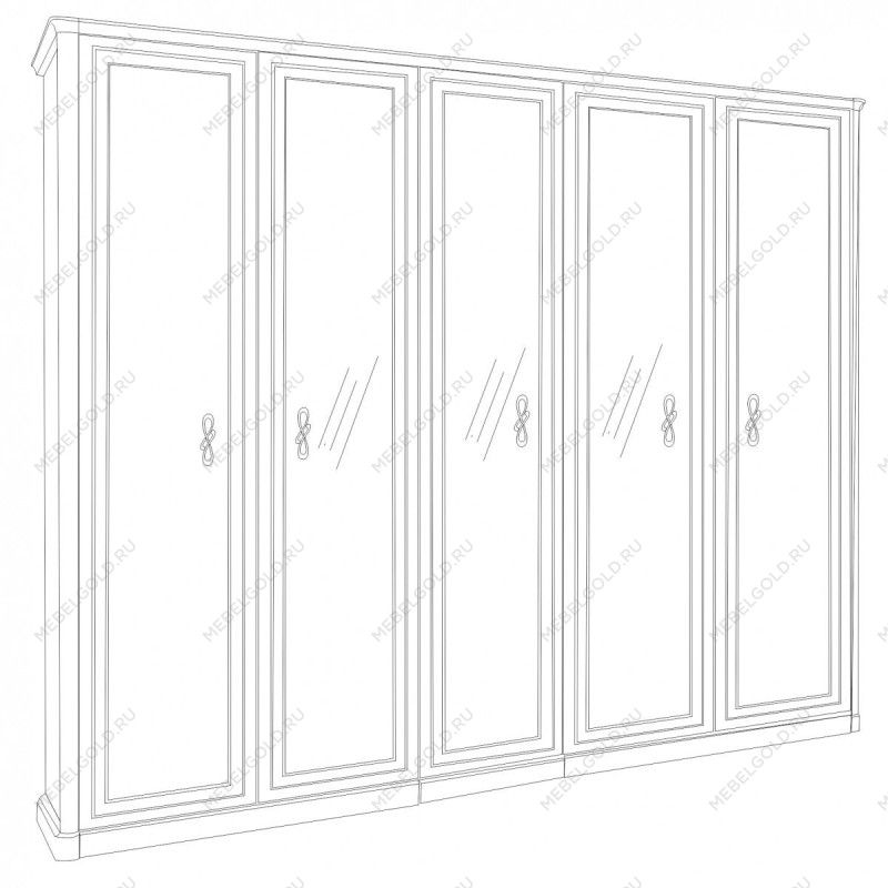 Спальня Натали 5-ств белый глянец | изображение 9