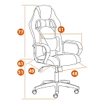 Кресло DRIVER (22), кож/зам/ткань, коричневый/бронза, 36-36/TW-21 | изображение 20