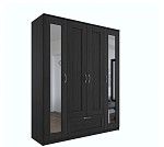 БРИМНЭС / СИРИУС Шкаф ИКЕА / IKEA комбинированный 4 двери и 1 ящик Дуб Венге (с 2 зеркалами) | изображение 3