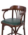 Стул барный 650 Венский мягкий (темный тон, экокожа Зеленая) | изображение 3