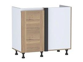 Стол под мойку угловой СМУ-100 левый, Сити (900*470*820) Дуб Галифакс натуральный, 20810