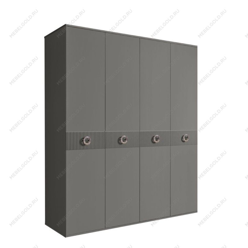 Шкаф 4-х дв. Bogemia Fillini (Серый/Хром) БМШ2/4(Fi)