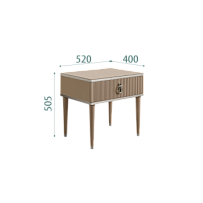 Тумба прикроватная Римини СОЛО (Мокка/Серебро) РМТП-1(s)