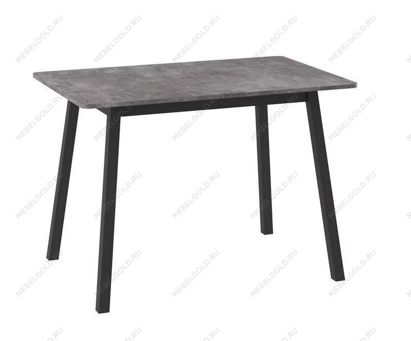Стол Бриз (R)-94 раздвижной (Дымчатая керамика/черный) 94(126)х64