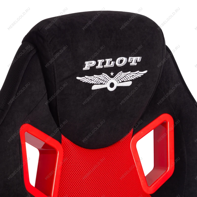 Кресло PILOT (24), флок/ткань, черный/черный/красный, 35/TW-08/TW-11 | изображение 9