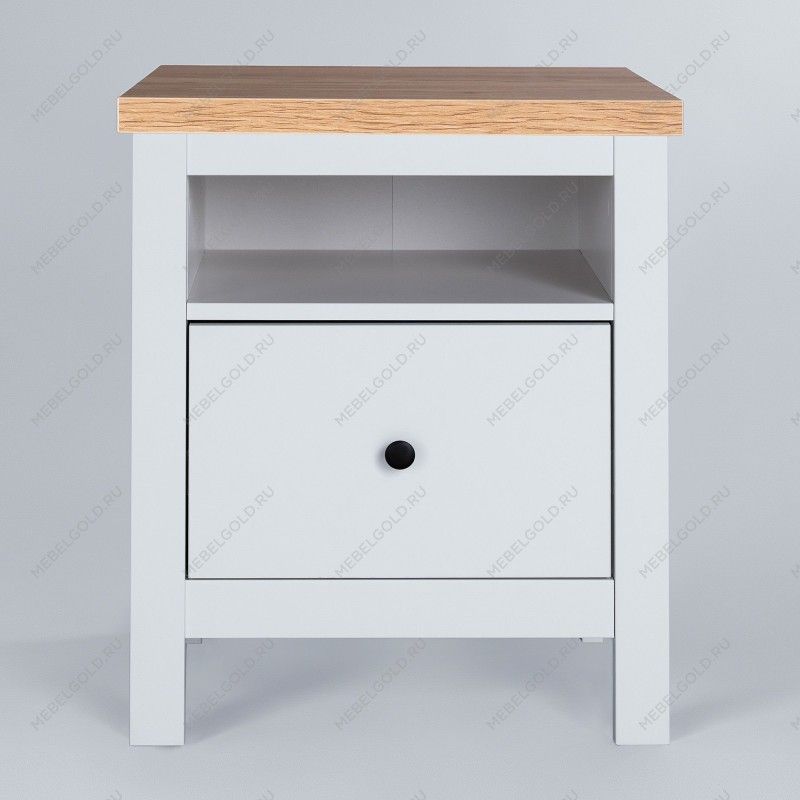 САГА тумба прикроватная белая/ясень | изображение 2