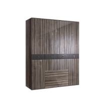 Шкаф 4-х дверный с ящиками Римини СОЛО (Орех империя/Серебро) РМШ2/41(s)