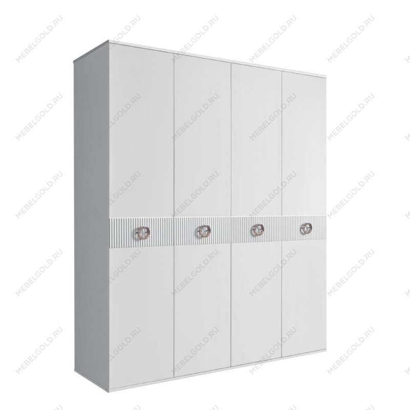 Шкаф 4-х дв. Bogemia Fillini (Белый/Хром) БМШ2/4(Fi)