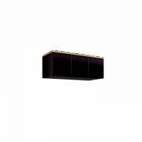 Антресоль для 3-х дверного шкафа Римини СОЛО (Черный/золото) РМАН-1(3)