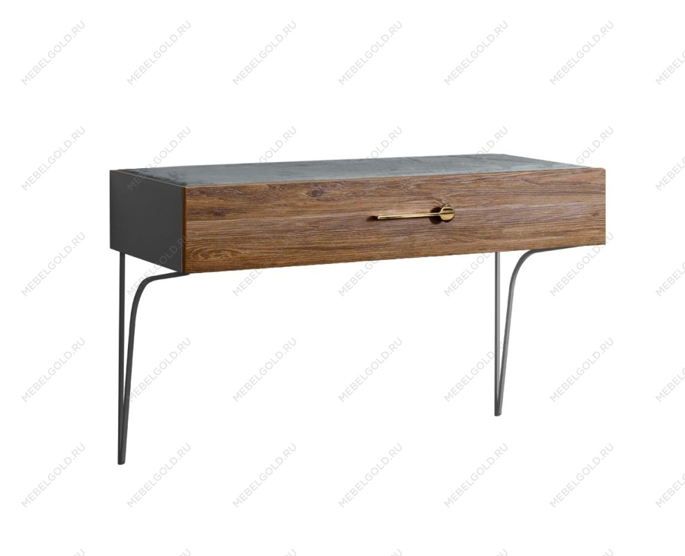 Стол туалетный (консоль) Bogemia Wood Wo (Серый) (Novabuk/Золото) БМСТ-1(Wo)