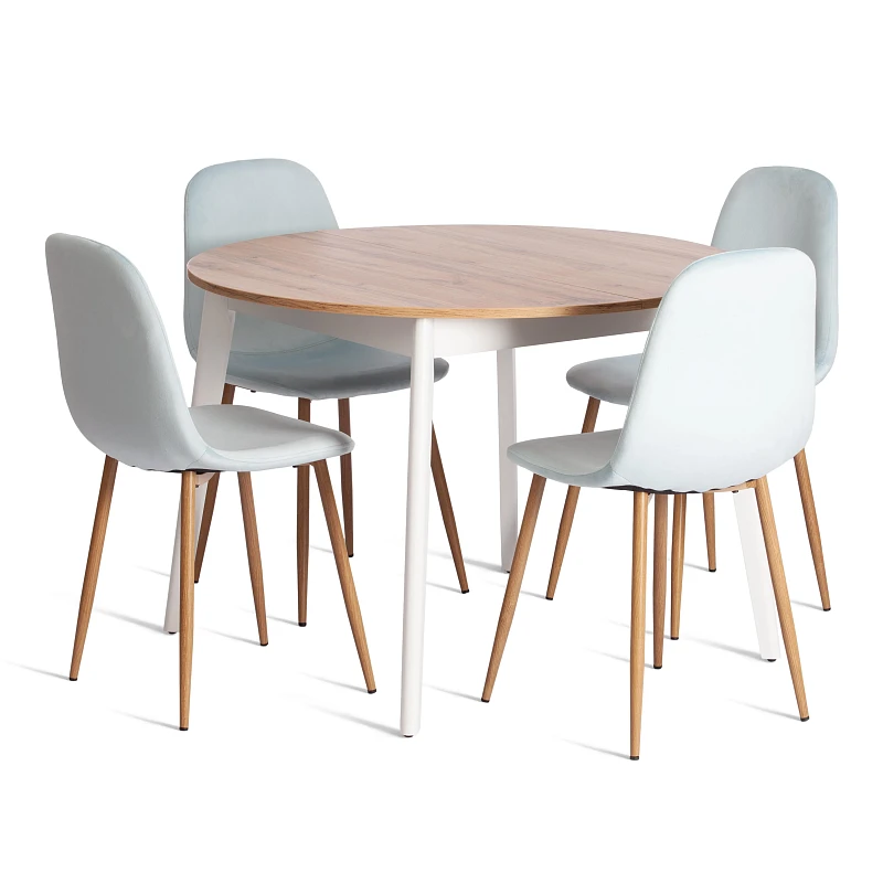 Стул BREEZE (mod. 4724), Велюр/металл, 44 х 53 х 87 см, Aquamarine (аквамарин) HLR16 / натуральный | изображение 5