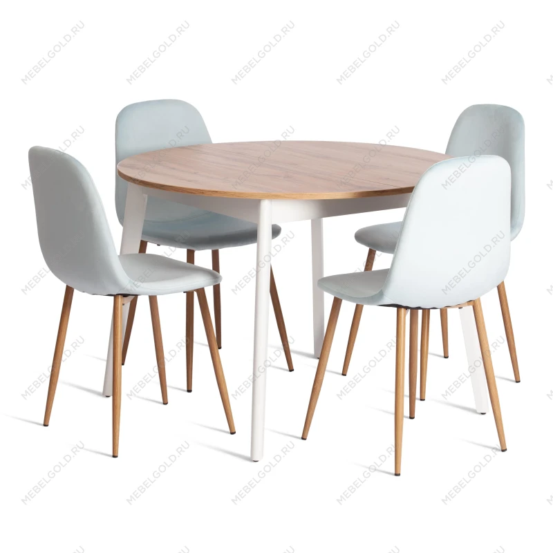 Стул BREEZE (mod. 4724), Велюр/металл, 44 х 53 х 87 см, Aquamarine (аквамарин) HLR16 / натуральный | изображение 5