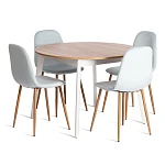 Стул BREEZE (mod. 4724), Велюр/металл, 44 х 53 х 87 см, Aquamarine (аквамарин) HLR16 / натуральный | изображение 5