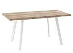 Стол БОРГ-120(160)х80 раздвижной Дуб каньон/Белый | изображение 1