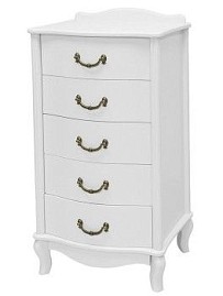 Комод Джульетта узкий 5 ящ.(молочный дуб)